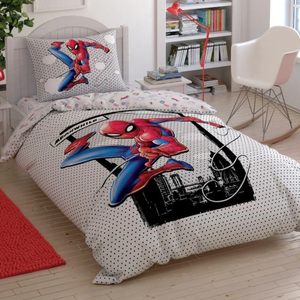 Jednokrevetna posteljina TAC Spiderman Cloudy 160x220 cm – 100% pamuk
