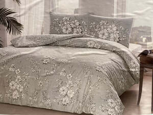 Dupla posteljina TAC Lily V05 Gri 200x220 – 100% pamuk