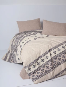 Dupla posteljina Flanel Anita Karamel 200x220 – 100% pamuk