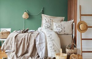 Dupla posteljina Pupila Diora Kapucino 200x220 cm + Deka 220x240 cm – Ranforce 100% pamuk