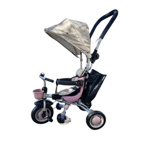 Dječji tricikl Star sklopivi sa ručkom Beige