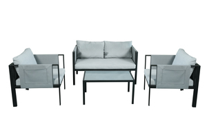 Curacao set vrtne garniture 4/1 s jastucima – moderna siva lounge garnitura