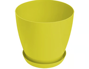 GARDINO saksija LUX 14cm sa podmetačem žuta