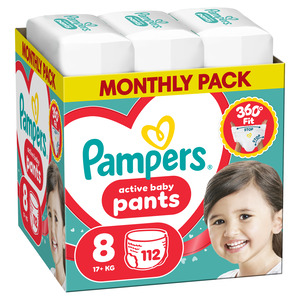Pampers Baby Dry Pants pelene gaćice veličina 8 Mega Pack 112 kom (17+ kg)
