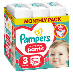 Pampers Pants pelene gaćice veličina 3 Midi Mega Pack 210 kom (6–11 kg)