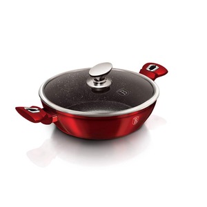 Berlinger Haus plitka šerpa s poklopcem 28 cm 3.8 L Burgundy Collection – BH/1263