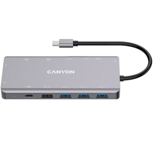 CANYON hub DS-12 13in1 4k USB-C Dark Grey, CNS-TDS12