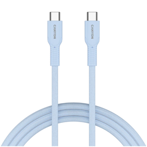 CANYON kabel  60CL C-C 60W COLOR Braided 1m Light Blue