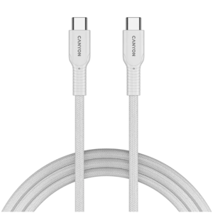 CANYON kabel  60CL C-C 60W COLOR Braided 1m White