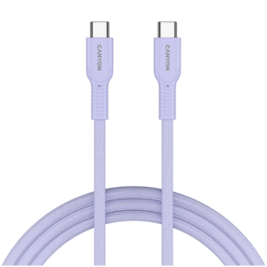CANYON kabel  60CL C-C 60W COLOR Braided 1m Purple