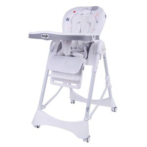 JUNGLE hranilica Teddy siva - podesiva sa točkićima i pladnjem