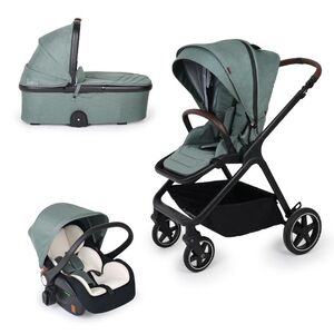 JUNGLE Lumi dječija kolica 3u1 sa autosjedalom i korpom, zelena