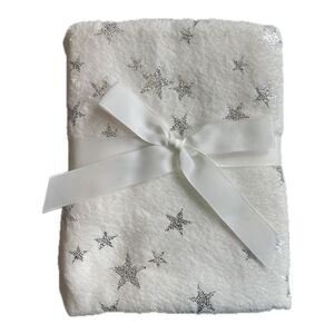 JUNGLE Baby dekica sa srebrnim zvjezdicama – bijela