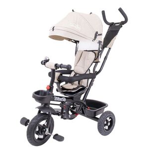 JUNGLE dječiji tricikl Trepunti sa ručkom i rotirajućim sjedištem, bež