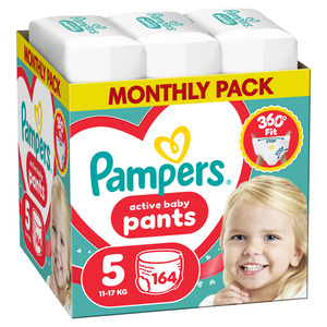 Pampers Pants pelene gaćice veličina 5 (Junior) Mega Box 164 kom (11–17 kg)