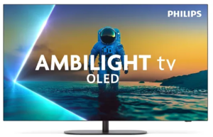 PHILIPS OLED televizor 55OLED820/12, 4K Ultra HD, Smart TV, Google TV™, Ambilight s 3 strane, VRR 144 Hz, P5 AI perfect picture engine, Crni