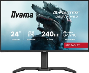 iiyama monitor G-MASTER GB2471HSU-B1 Gaming, 23.8" FHD Fast IPS, 240Hz, 0.3ms, 350 nits, Adaptive Sync, HDR10, HDMI, DP, USB Hub, zvučnici, Full Ergo, VESA