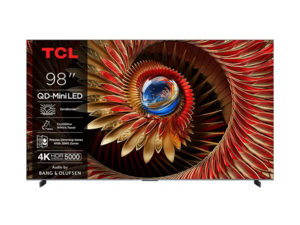 TCL QD Mini LED televizor 98C8K, 4K Ultra HD, Smart, Google TV, 144 Hz VRR, ZeroBorder™, CrystGlow WHVA panel, Audio od Bang & Olufsena, HDR 5000 nita, zatamnjenje do 3840 zona