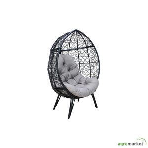 Green Bay fotelja jaje – ratan sa jastukom