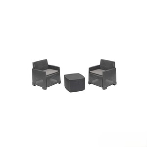 Green Bay vrtni set Idro s jastucima – 2 fotelje + stol