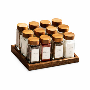 Millery set za začine 12 kom 120 ml sa drvenim poklopcima