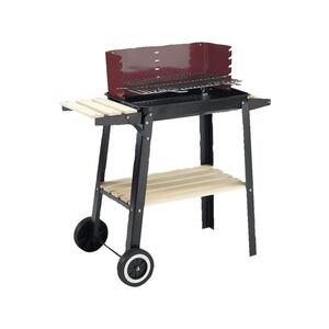 LANDMANN roštilj na ugalj Wagon 0566 s policom – 44 x 84 x 87 cm