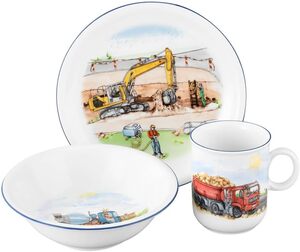 Seltmann Weiden dječji set za jelo Baustelle 3/1 porculan