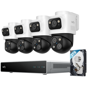 Anker, eufy NVR Security System S4 Max White 2TB, 4k Triple-Lens PTZ Camera