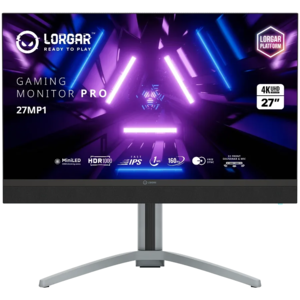 LORGAR Gaming monitor 27MP1, 27'' UHD MiniLED Fast IPS, 160Hz, 1ms, 1000 cd/m2,  AMD FreeSync Technology/G-Sync, Tilt, HAS, Pivot