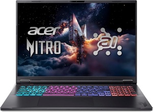 Acer Nitro 18 AI, NH.QYHEX.004, 18" 2.5K, AMD Ryzen AI 9 365, 32GB, 1TB SSD, nVidia GeForce RTX5060, FreeDos, laptop