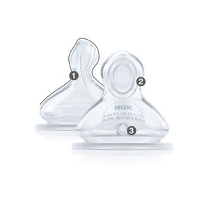 NUK First Choice+ silikonski sisač srednja rupica M, 2 kom, 0-6m