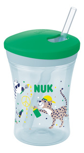NUK Evolution Action Cup sa slamkom 230 ml 12m+, zelena
