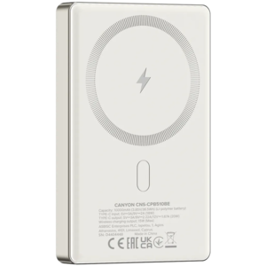 CANYON power bank OnPower 510 slim Magnetic 10000 mAh PD20W Bež
