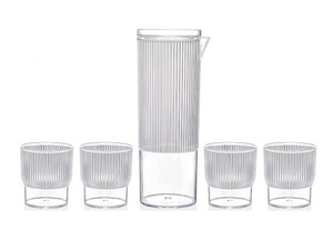 PENGO set bokal i čaše set 5/1, polistiren - transparent