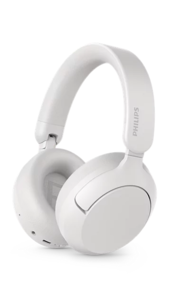 PHILIPS Bluetooth® slušalice TAH6000WT, prilagodljivo blokiranje buke, do 80h reprodukcije, (USB-C i 3.5mm), 5 mikrofona, bijele