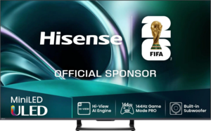 Hisense LED televizor 50U7Q, 4K Ultra HD, Smart TV, VIDAA Smart OS, 144Hz, Dolby Vision, AI 4K Upscaler, Ugrađeni subwoofer, crni