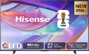 HISENSE Hi-QLED televizor 75E7S, 4K Ultra HD, Smart TV, VIDAA Smart OS, Dolby Vision IQ, HDR10+ Adaptive, Dolby Atmos, VRR 60 Hz, ALLM, AirPlay 2, AI Scenario, 3D Sound Upscaler, Metalni okvir, Crni