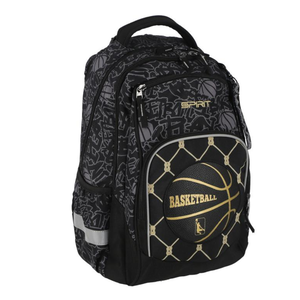 Spirit školski ruksak 44 cm, Basketball 3D Newbie 600275, crni