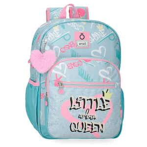 Enso školski ruksak 38 cm, Little Urban Queen 9712421, tirkizni