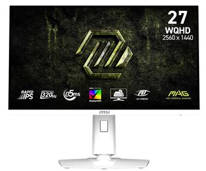 MSI Gaming monitor MAG 274QRFW X32, 27", WQHD, IPS, NVIDIA G-Sync Compatible, HDMI, DisplayPort, 320Hz, 0,5ms