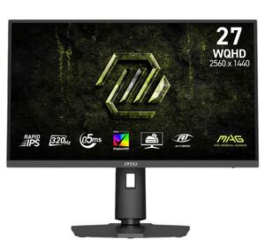 MSI Gaming monitor MAG 274QPF X32, 27", WQHD, IPS, VESA DisplayHDR 400, 2x HDMI, DisplayPort, 320Hz, 0,5ms