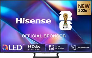 HISENSE Hi-QLED televizor 55A7S, 4K Ultra HD, Smart TV, VIDAA Smart OS, Dolby Vision IQ, HDR10+ Adaptive, Dolby Atmos, VRR 60 Hz, ALLM, AirPlay 2, Ultra Slim dizajn, Crni