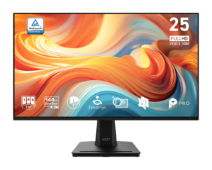 MSI monitor PRO MP251 E14L, 24,5" FullHD IPS, 300 cd/m2, Adaptive-Sync, HDMI, D-Sub, 144Hz, 4ms
