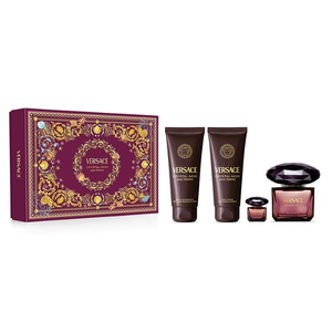 Versace Crystal Noir poklon set – EDP 90 ml + losion za tijelo 100 ml + gel za tuširanje 100 ml + mini EDP 5 ml