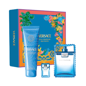 Versace Man Eau Fraiche poklon set – EDT 100 ml + gel za tuširanje 150 ml + mini EDT 5 ml