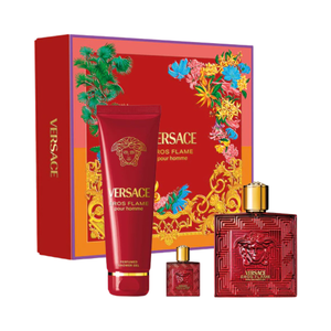 Versace Eros Flame poklon set – EDP 100 ml + gel za tuširanje 150 ml + mini EDP 5 ml
