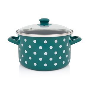 Metalac duboka šerpa s poklopcem BIJELE TUFNE 18cm/3lit, zelena
