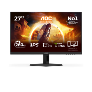 AOC gaming monitor 27G4ZRE, 27" FullHD Fast IPS, HDR10, Adaptive Sync, G-SYNC Compatible, 260Hz