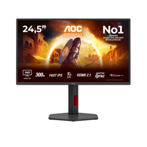 AOC gaming monitor Q25G4SR, 24,5" QHD Fast IPS, DisplayHDR 400, Adaptive Sync, G-SYNC Compatible, 300Hz