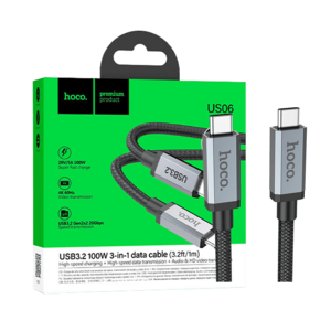 Hoco USB kabl za smartphone, 100W, US06, USB3.2 type C,  1 met. - US06 1M
